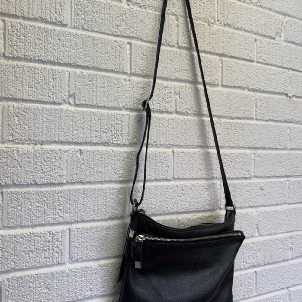 Margot Black Green Leather Crossbody Bag